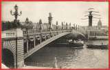 miniature Paris ( 75 ) Péniche sous le Pont Alexandre III - CPA écrite 1933 BE