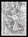 miniature Italie 1982 - Y&T 1519 Oblitéré - Saint François d'Assise agenouillé - S. Francesco (1182)