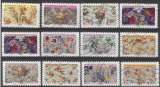 miniature FRANCE 2021 : yt 1989 ... 2000 Oblitéré/Used  # Motifs de fleurs - Série Complète