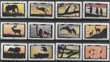 miniature FRANCE 2022 : yt 2099 ... 2110 Oblitéré/Used  # Les animaux au crépuscule - Série Complète