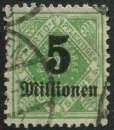 miniature WURTEMBERG 1923 OBLITERE SERVICE N° 173