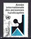NATIONS UNIES GENEVE 1981 ANNEE INTERNATIONALE DES PERSONNES HANDICAPEES OBLITERE