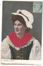 cpa  gaufrée et soie  : Costume Lorraine 