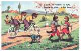 cpsm  Chats : A pied en tandem ou auto prenez la route..