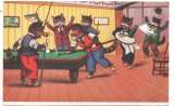 cpsm  Chats jouant au billard