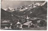 cpsm 74 Les Houches-Mont-Blanc Dans le fond l'Aiguille du Midi et la Verte