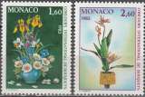 miniature Monaco 1982 Michel 1558 - 1559 Neuf ** Cote (2008) 5.10 € Concours international de bouquets