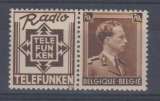 miniature Belgique 1936 PU 98 * Léopold III col ouvert Radio Telefunken