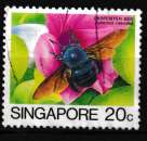 miniature Singapour 1985 YT 458 Obl Abeille