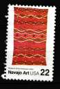 miniature USA 1986 YT 1673 Obl Artisanat indien Tapis Navajo