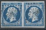 Lot n°82513 Paire du n°14Aa bleu foncé, oblitéré PC 702 CHALON-S-SAONE(70), indice 1