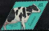 miniature Roumanie 2022 Oblitéré Used Vache Holstein race Bovine Y&T RO 6697 SU
