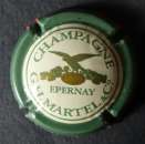 miniature Capsule de Champagne GH Martel aigle sur branche de vigne 1869 vert référence Lambert n° 10