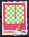 miniature NICARAGUA 1983 PIECES D'ECHECS  LE PION OBLITERE