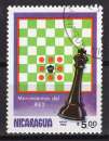 miniature NICARAGUA 1983 PIECES D'ECHECS  LE ROI OBLITERE