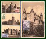 miniature Belgique Carte Maximum N° 872 à 875 Au profit des œuvres antituberculeuses 1952 TB (R)