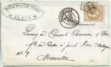 miniature France - 1867 - Y&T 28B (0) sur lettre - cancelled - used