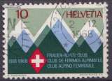 Suisse 1968 Y&T 803 oblitéré trace de charnière - Club de femmes alpinistes