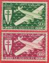 miniature Guadeloupe PA/AM n°4 & 5 avion 1945 **