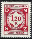 Bohême et Moravie - 1940 - Y & T n° 7 Timbres de service - MH