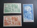 Guadeloupe y & t pa 1 au 3 ** 1942