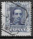 miniature ESPAGNE 1922 - YT 282 - Roi Alphonse XIII - oblitéré