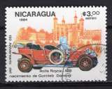 miniature NICARAGUA 1984    LES VOITURES  ANCIENNES  ROLCE ROYCE 1910  OBLITERE