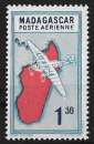 miniature Madagascar 1942 - Y&T Poste Aérienne 28 ** MNH - carte de Madagascar