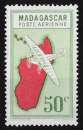 miniature Madagascar 1942 - Y&T Poste Aérienne 25 ** MNH - carte de Madagascar