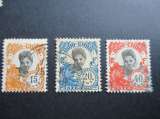 Indochine y & t 112 au 114 obl 1922
