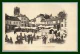miniature CPA Précurseur MAULE (78) La Place le Jour de Marché et la Librairie Fageot, non écrite TB