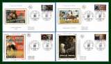 FDC soie N° 2919 à 2922 (du Bloc 17, complet) Cinéma 1995