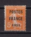 FRANCE   YT   Préoblitéré n° 33   sans gomme  1921  (voir détail)