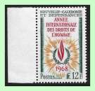 Nouvelle Calédonie N° 353 ** Droits de l' Homme 1968