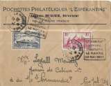 lettre avec DAGUIN sur TP n°290 & 299: Voyage inaugural du NORMANDIE 29 mai 1935 - RARE ! -