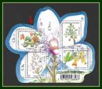 Nouvelle Calédonie Bloc Orchidées Obl. 2013 (petite fente fléchée, état de circulation)
