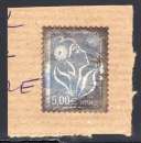 miniature France 2006 : Marianne de Lamouche n° 3925 obl. sur support papier / Timbre en argent / TB
