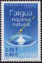 CEPT / Europa 2001 Andorre Français n° 546 ** L'eau, richesse naturelle