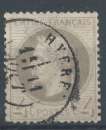 Lot n°85029 Variété/n°27B, indice 3, Oblitéré cachet à date HYERES(78), fond ligné verticale, léger 