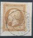 Lot n°85053 Variété/n°21/Fragment, indice 3, Oblitéré cachet à date LA FERTE-GAUCHER(73), Fond ligné