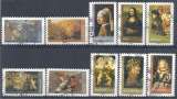 2008 FRANCE 4132-41 ou adhésif 150-59 oblitérés, cachet rond, tableaux, complète