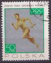 Pologne 1965 Y&T 1474 oblitéré - Jeux olympiques de Tokyo - Relais masculin 