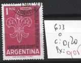 ARGENTINE 633 oblitéré côte 0.20 € 