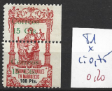 MAROC ESPAGNOL 81 *  côte 0.75 €