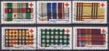 France adhesif 2022 - Croix rouge - tartans (6 valeurs)