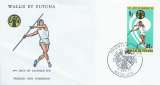 Enveloppe 1er jour FDC Wallis et Futuna Poste aérienne N°65 Jeux du Pacifique Sud - Javelot 