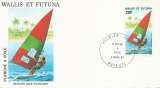 Enveloppe 1er jour FDC Wallis et Futuna Poste aérienne N°122 Planche à voile - 04/03/1983