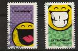 miniature France 2022 YT adhésif n°2147 ET 2156  Smileys cachet rond