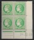 miniature France coin daté n°680 (x4) type Cérès de Mazelin 2F vert-jaune 1948 **