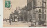 CPA AMIENS (80) RUE DE NOYON - ANIMEE - TRAMWAY - GRAND HÔTEL DE L' UNIVERS